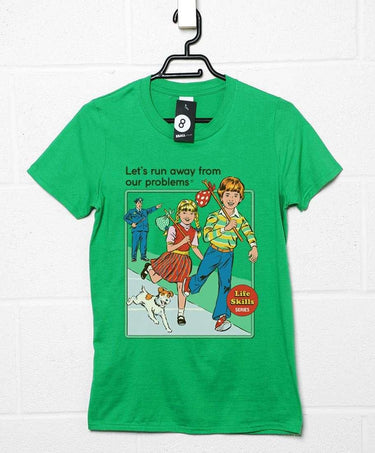 Steven Rhodes Let's Run Away From Our Problems Unisex T-Shirt 8Ball